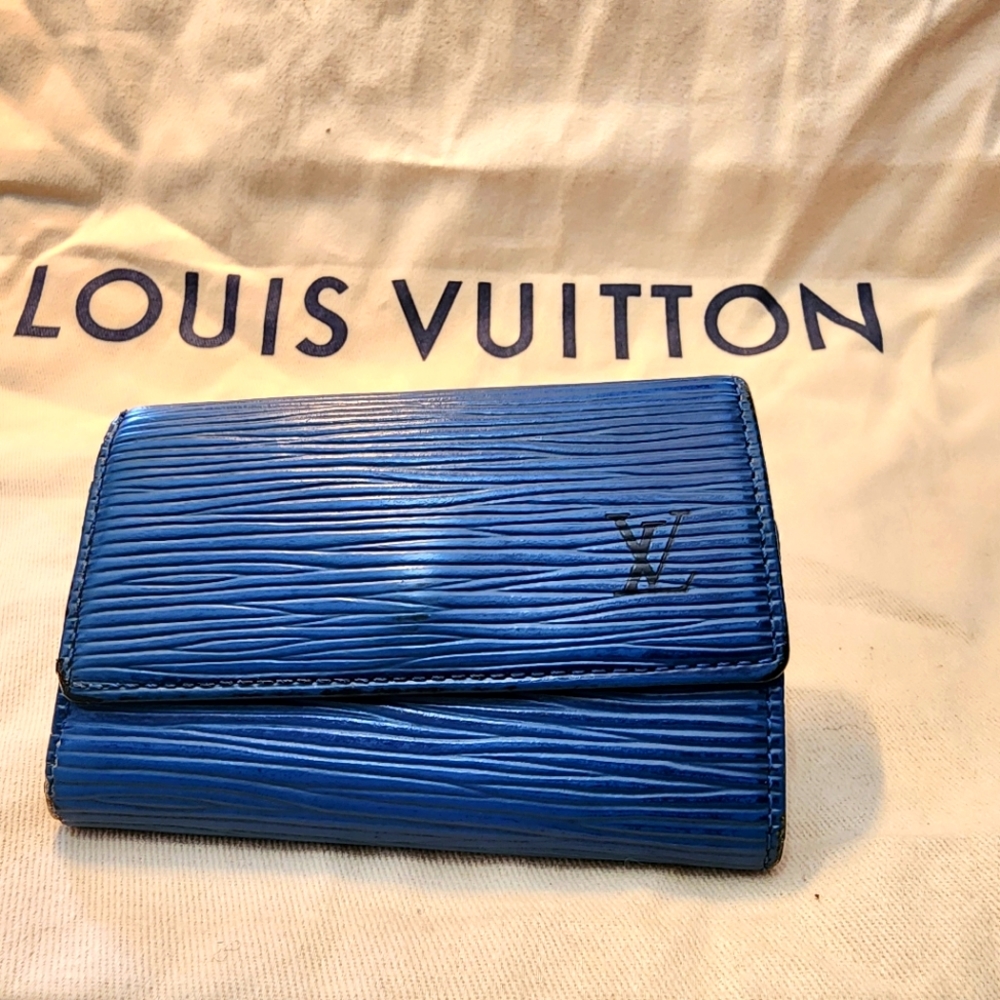 LV Blue EPI 6-Key Holder
